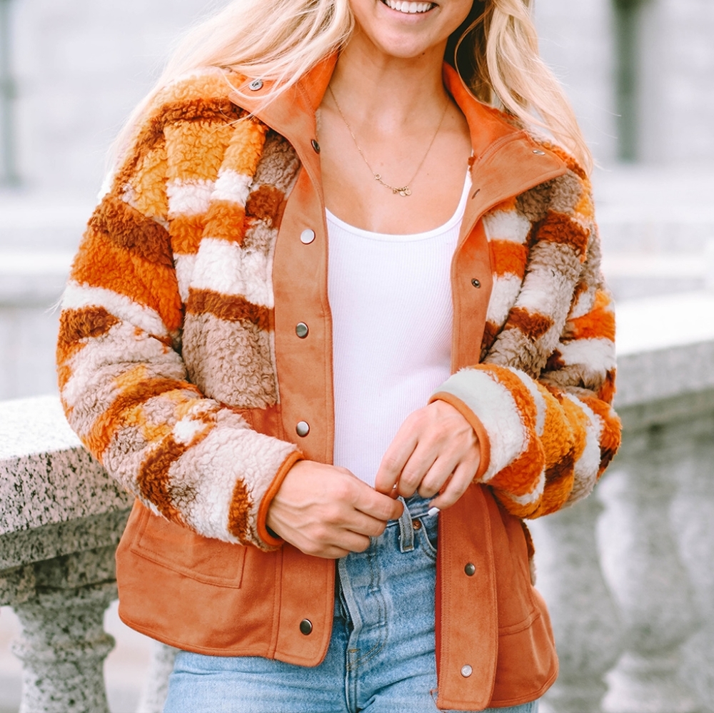 Amber Fuzzy Touch Snap Jacket - Picture 6 of 11